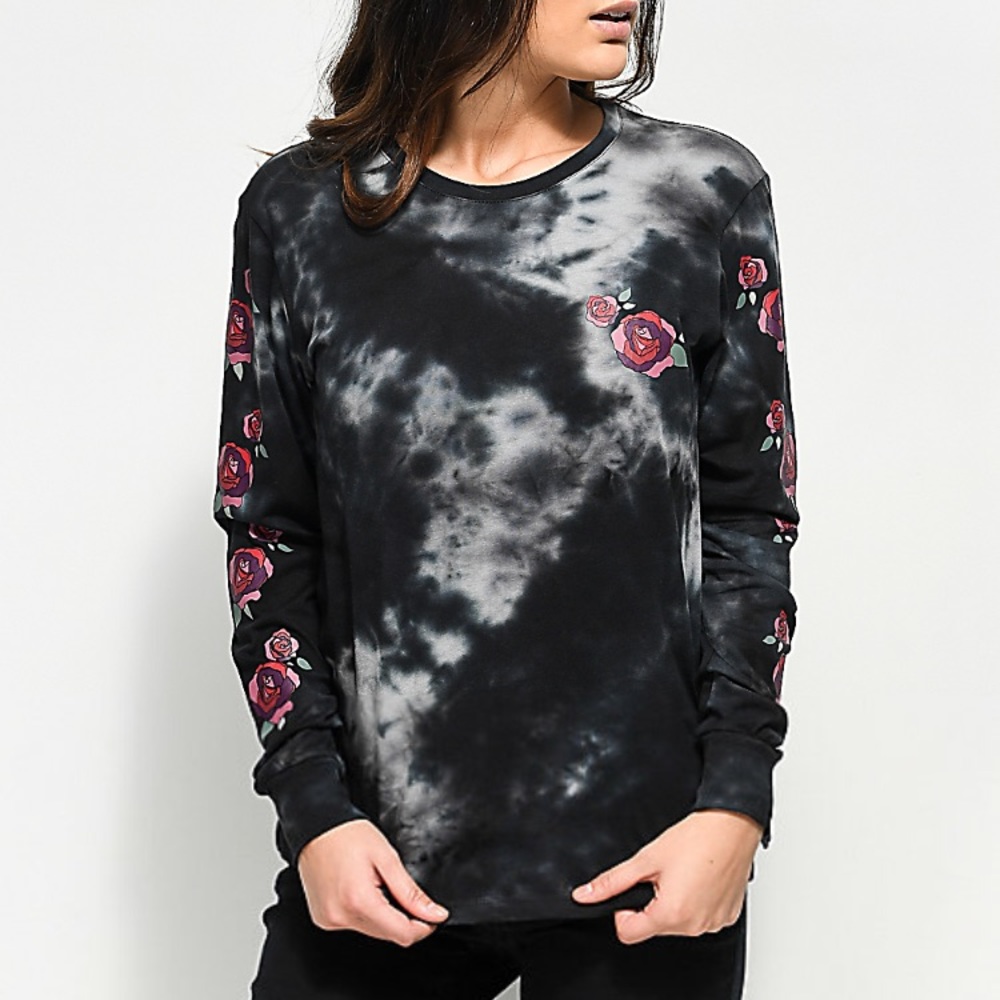 Empyre Rubino & Roses Black Tie Dye T-Shirt